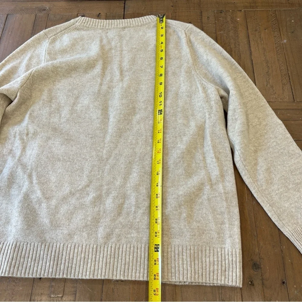 J. Crew Fair Isle Nordic Jacquard Stitch 100% Wool Sweater XL Cream White NWOT